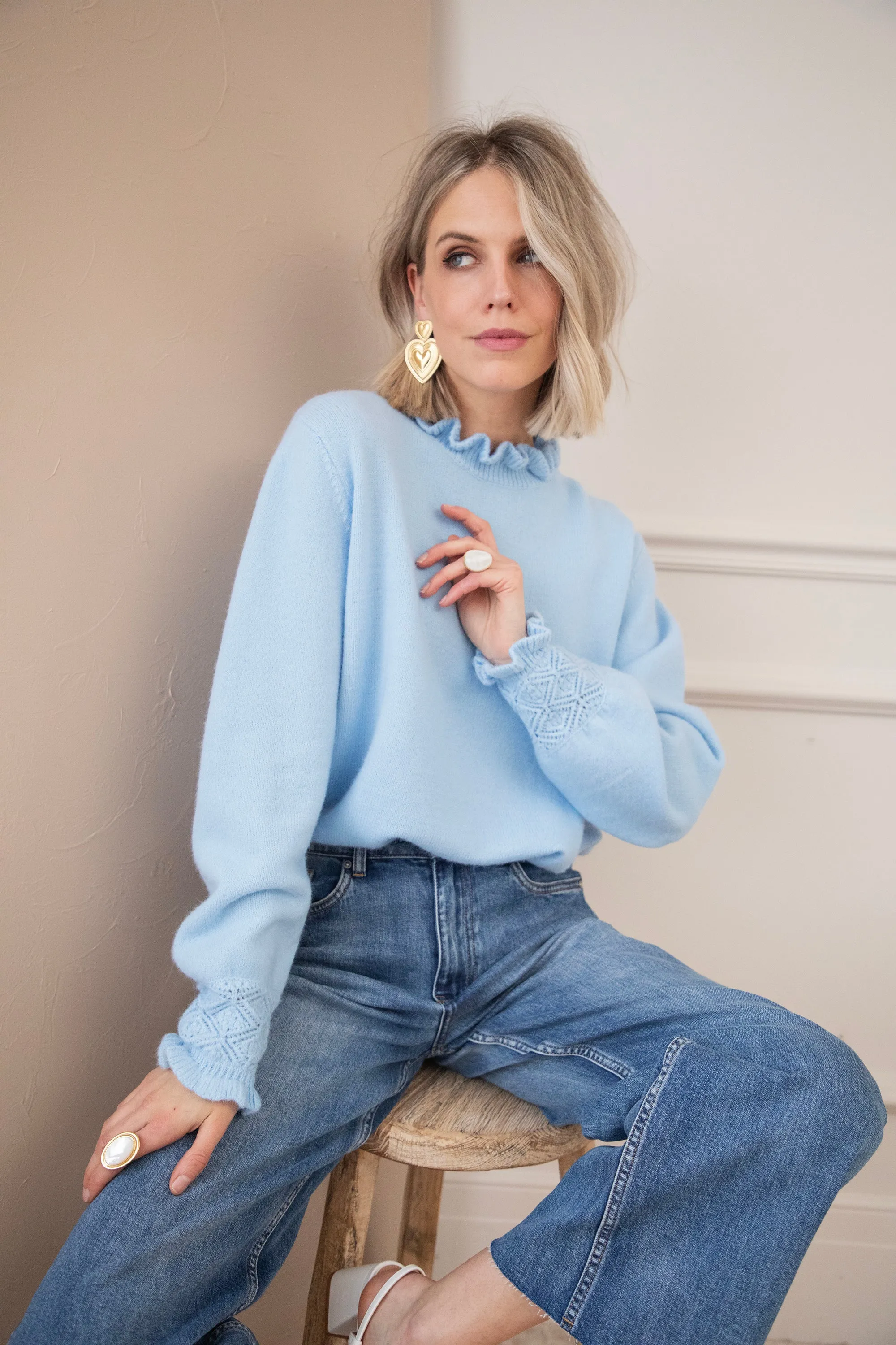 Madelyn Soft Blue - Trui