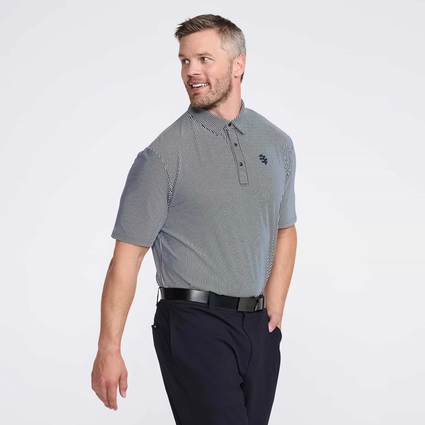 Men's Striped Polo