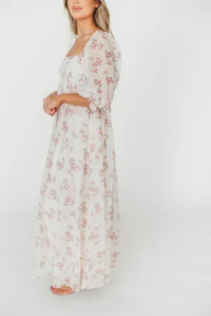 Mona Maxi Dress in Pink Floral *PRE-ORDER*