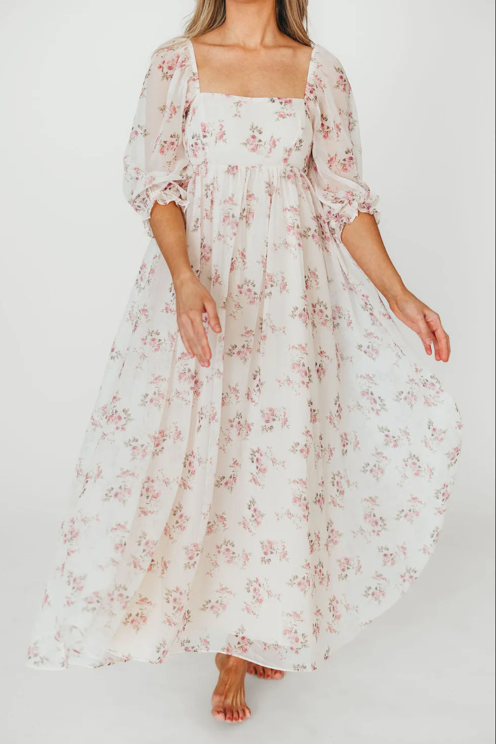 Mona Maxi Dress in Pink Floral *PRE-ORDER*