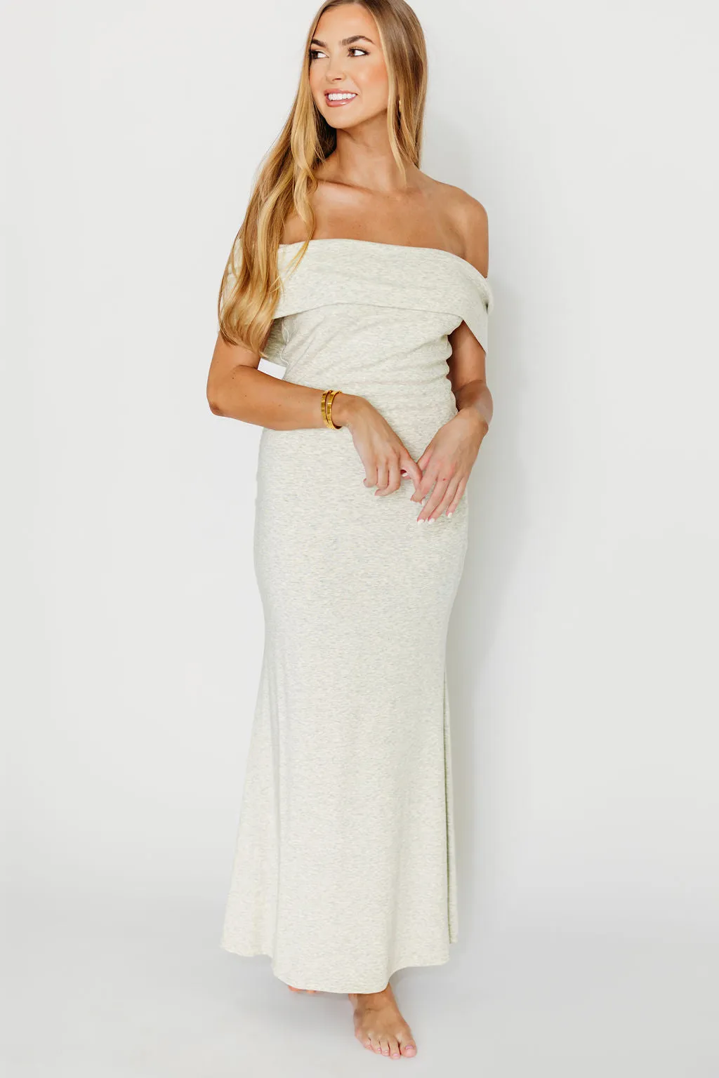 Monroe Maxi Dress in Heather Grey - Bump Friendly