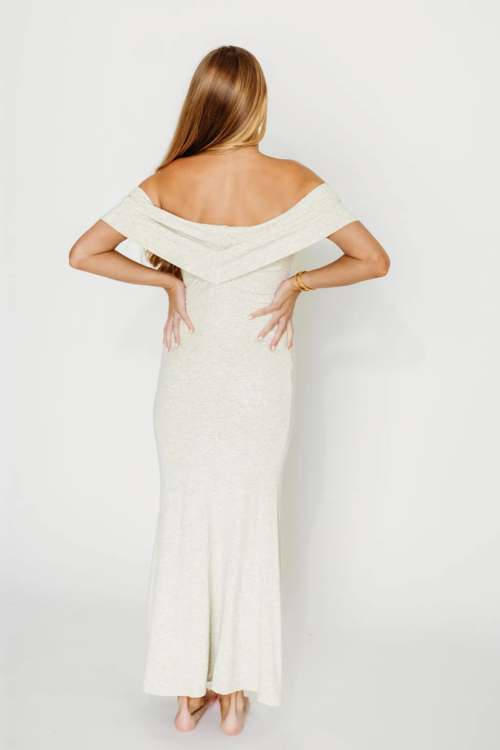 Monroe Maxi Dress in Heather Grey - Bump Friendly