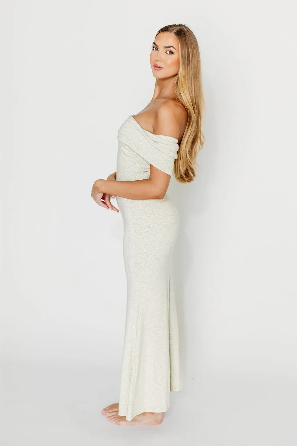 Monroe Maxi Dress in Heather Grey - Bump Friendly