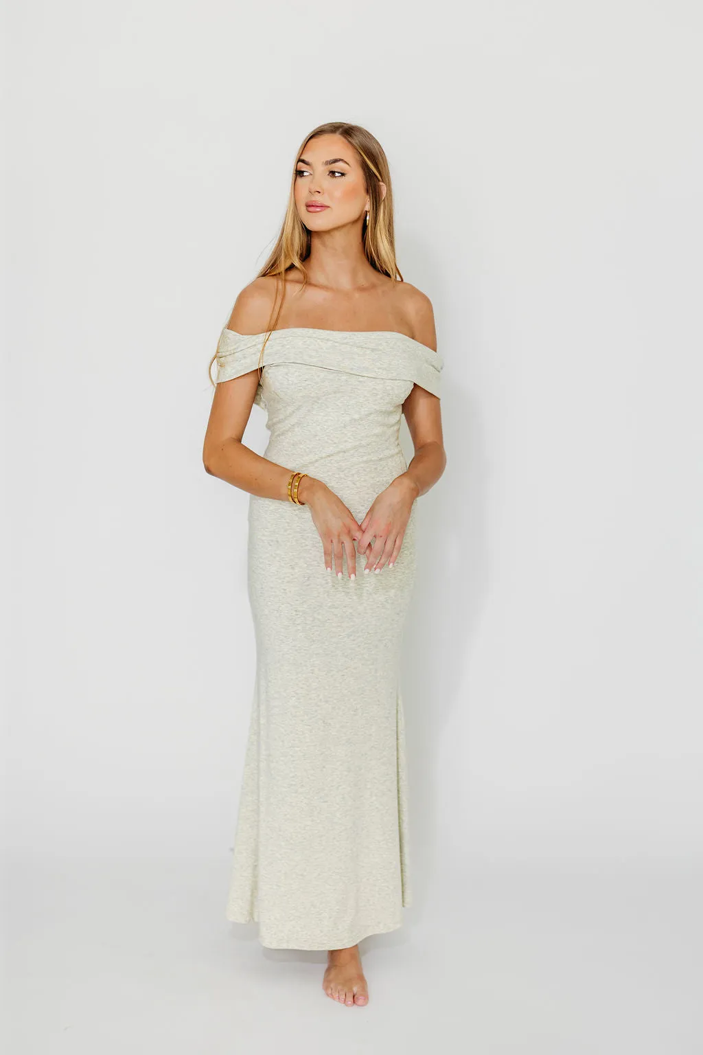 Monroe Maxi Dress in Heather Grey - Bump Friendly