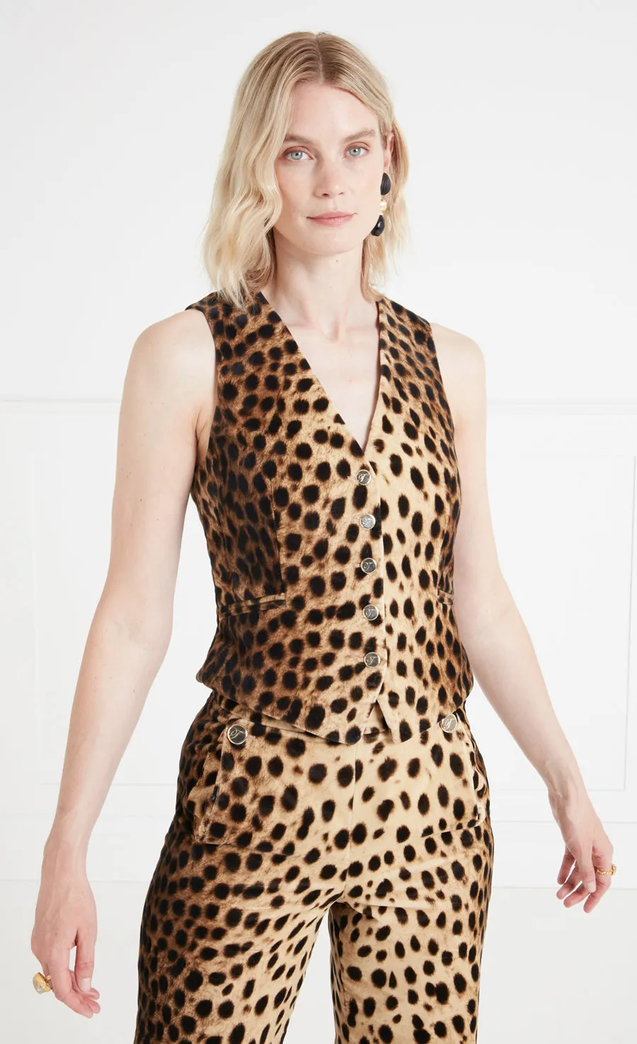 Nemera Waistcoat - Leopard Print