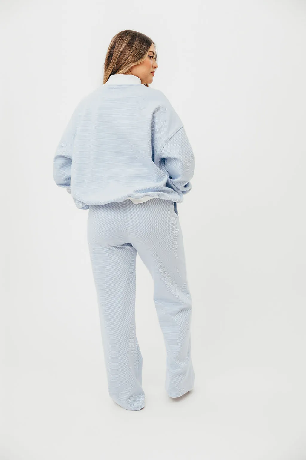 Nixon Mini Striped Sweatpants in Blue and White