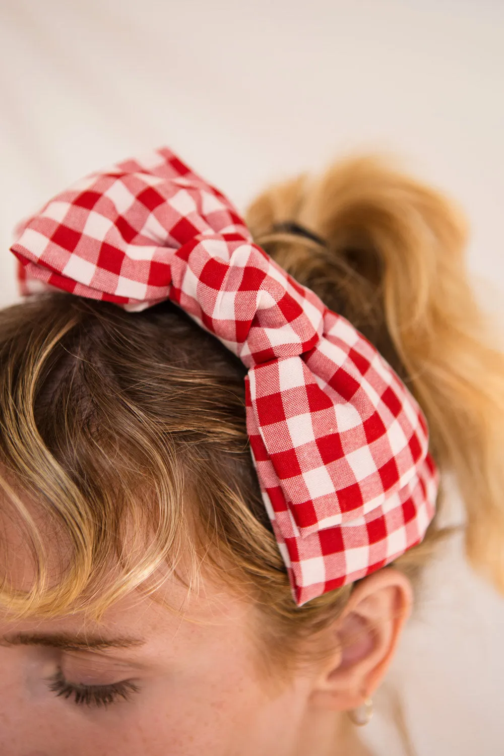 Nynet Black | Gingham Print Headband