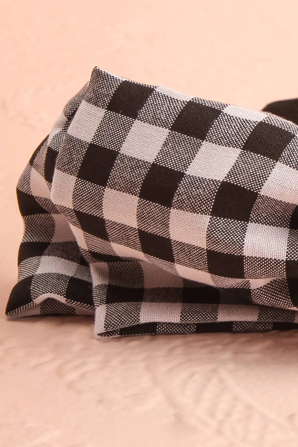 Nynet Black | Gingham Print Headband