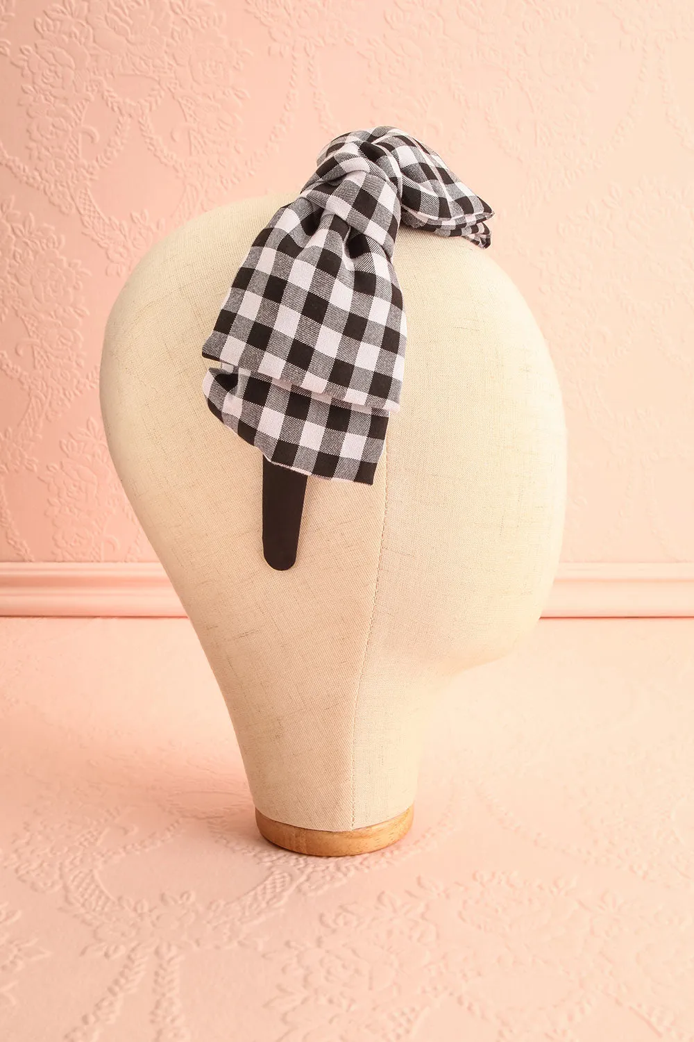Nynet Black | Gingham Print Headband
