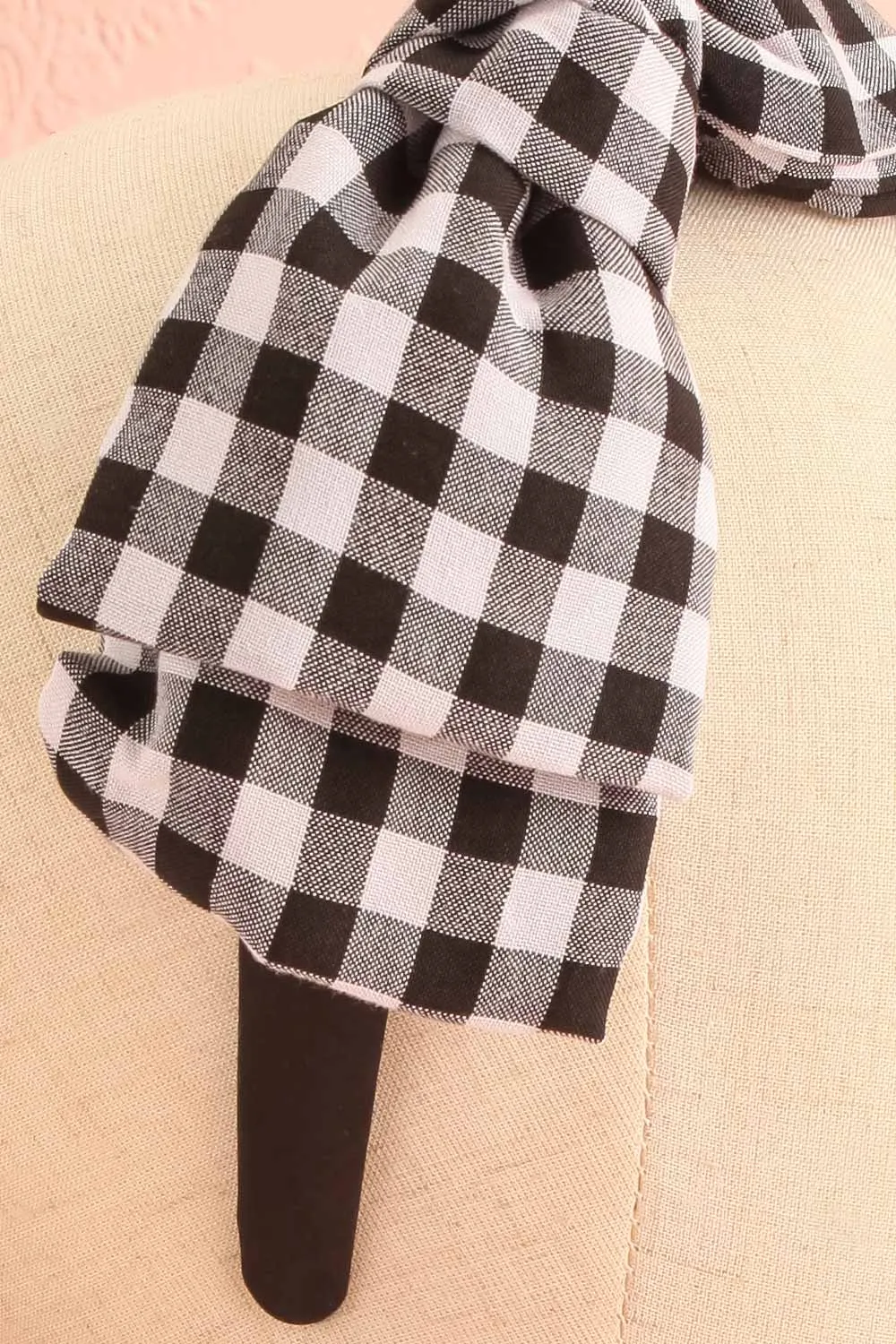 Nynet Black | Gingham Print Headband