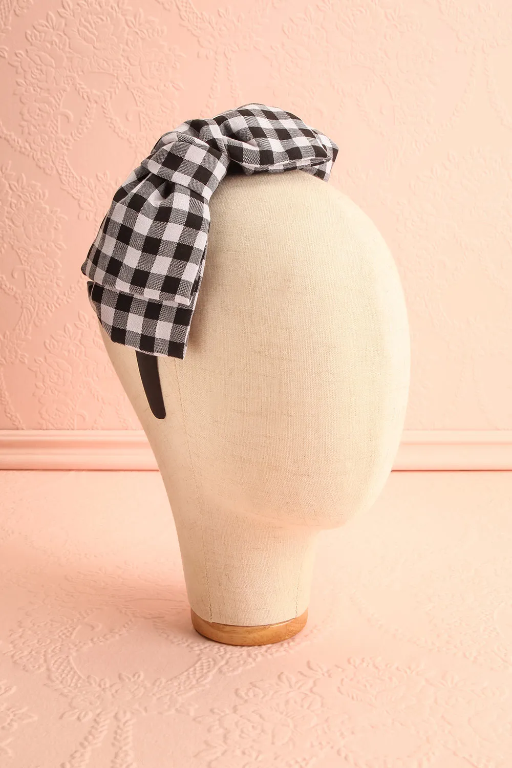 Nynet Black | Gingham Print Headband