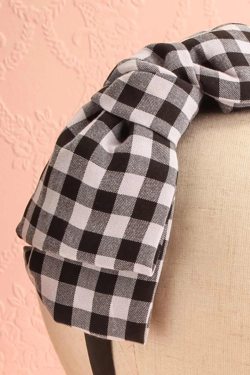 Nynet Black | Gingham Print Headband