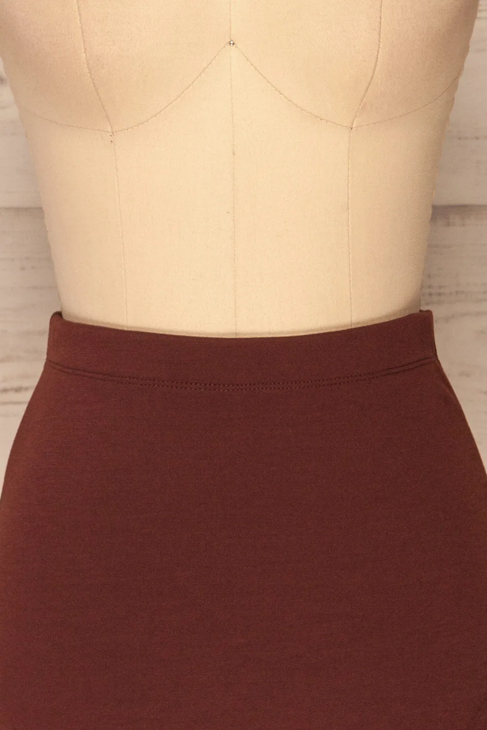 Olecko Brun | Brown Wrap Skirt