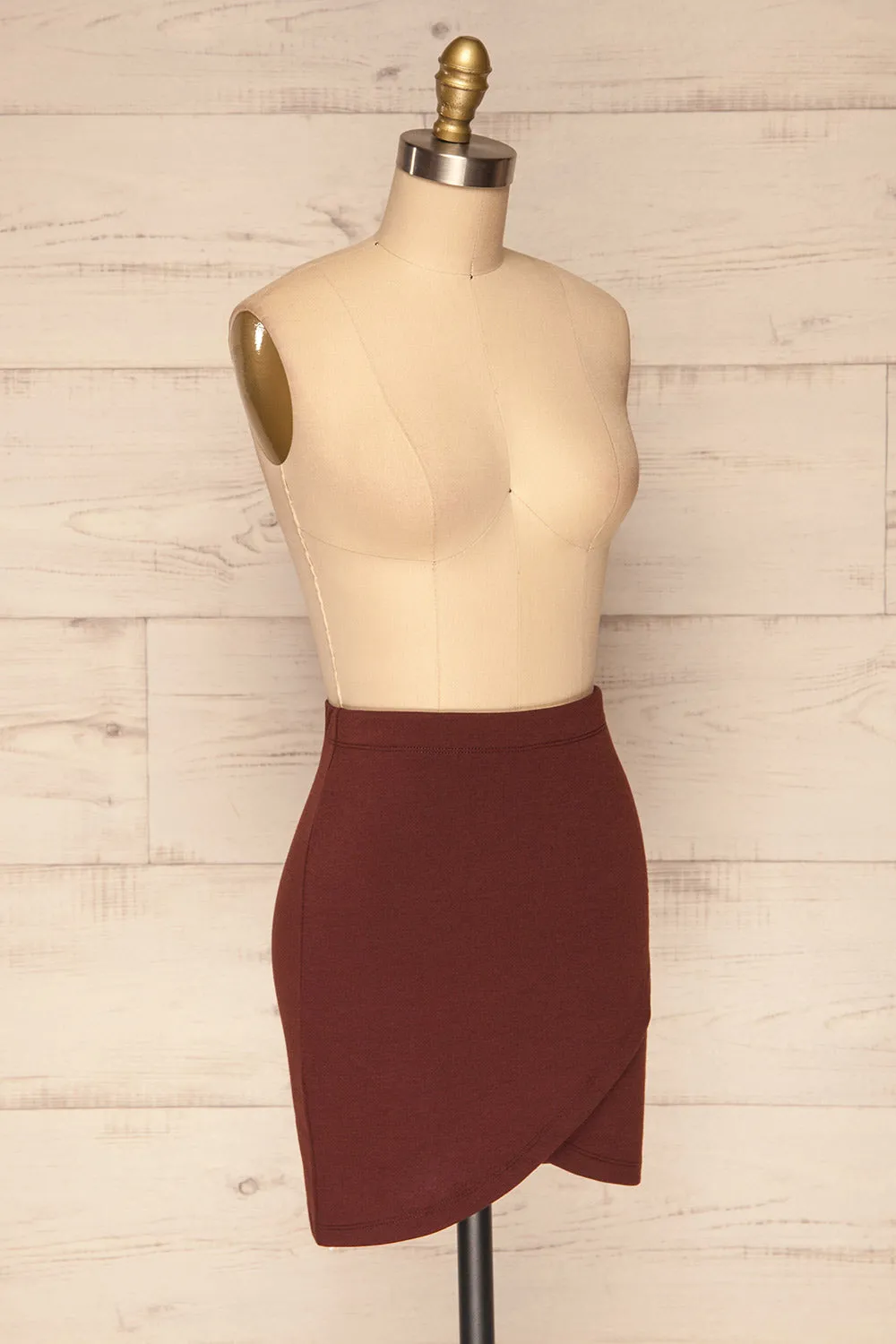 Olecko Brun | Brown Wrap Skirt