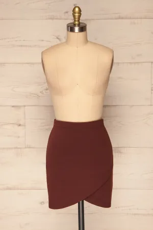 Olecko Brun | Brown Wrap Skirt