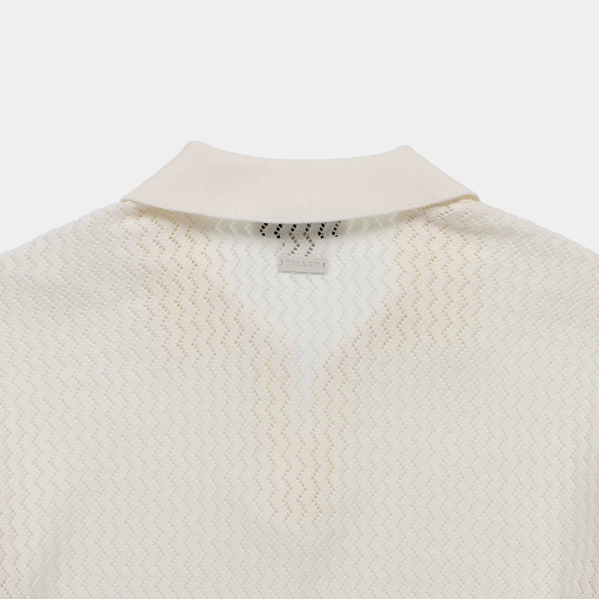 Open Knit Short Sleeve Polo