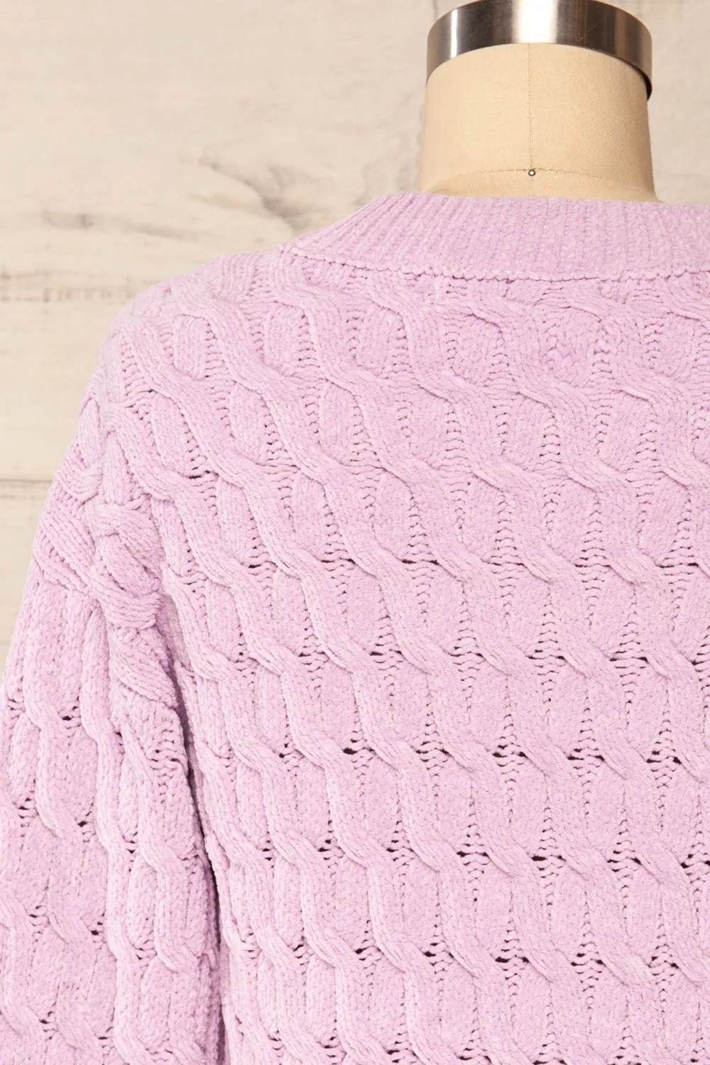 Orenb Lavender | Weave Knit Sweater