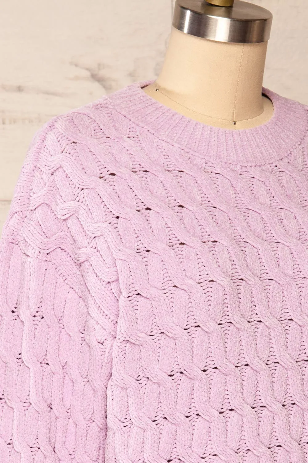 Orenb Lavender | Weave Knit Sweater