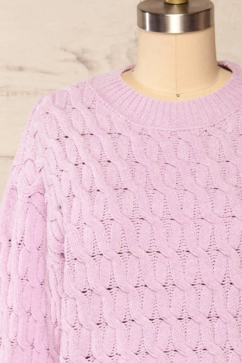 Orenb Lavender | Weave Knit Sweater