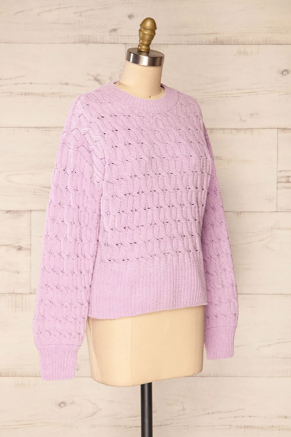 Orenb Lavender | Weave Knit Sweater