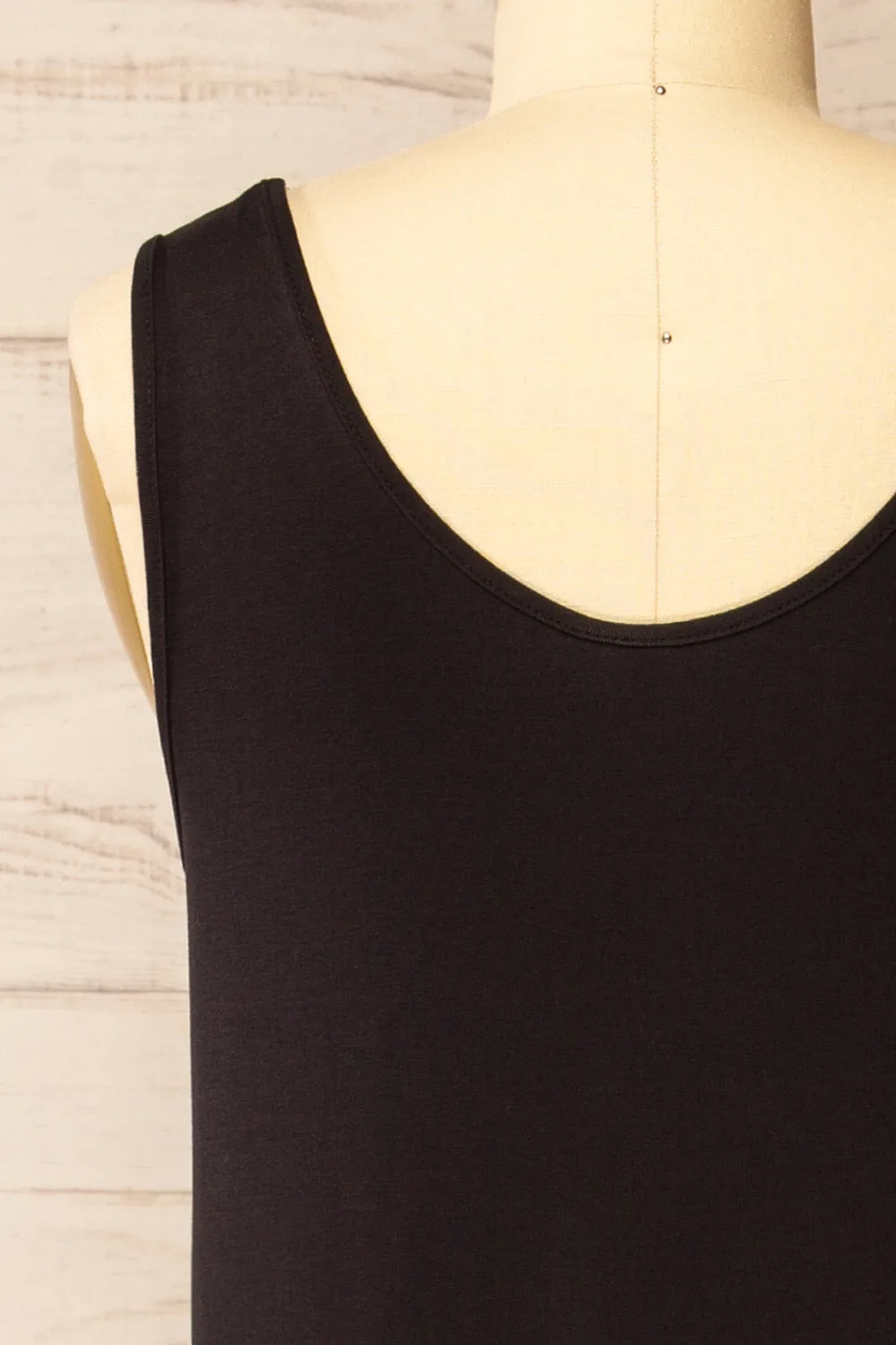 Oswin Black | Straight Cut Jersey Maxi Dress
