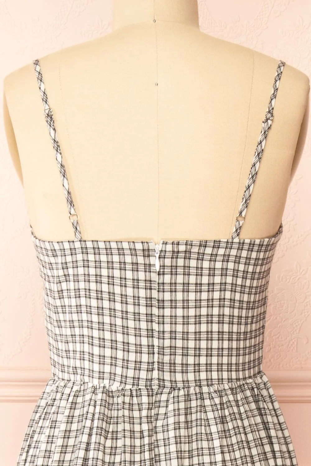 Ovila | Long Plaid Dress w/ Bow