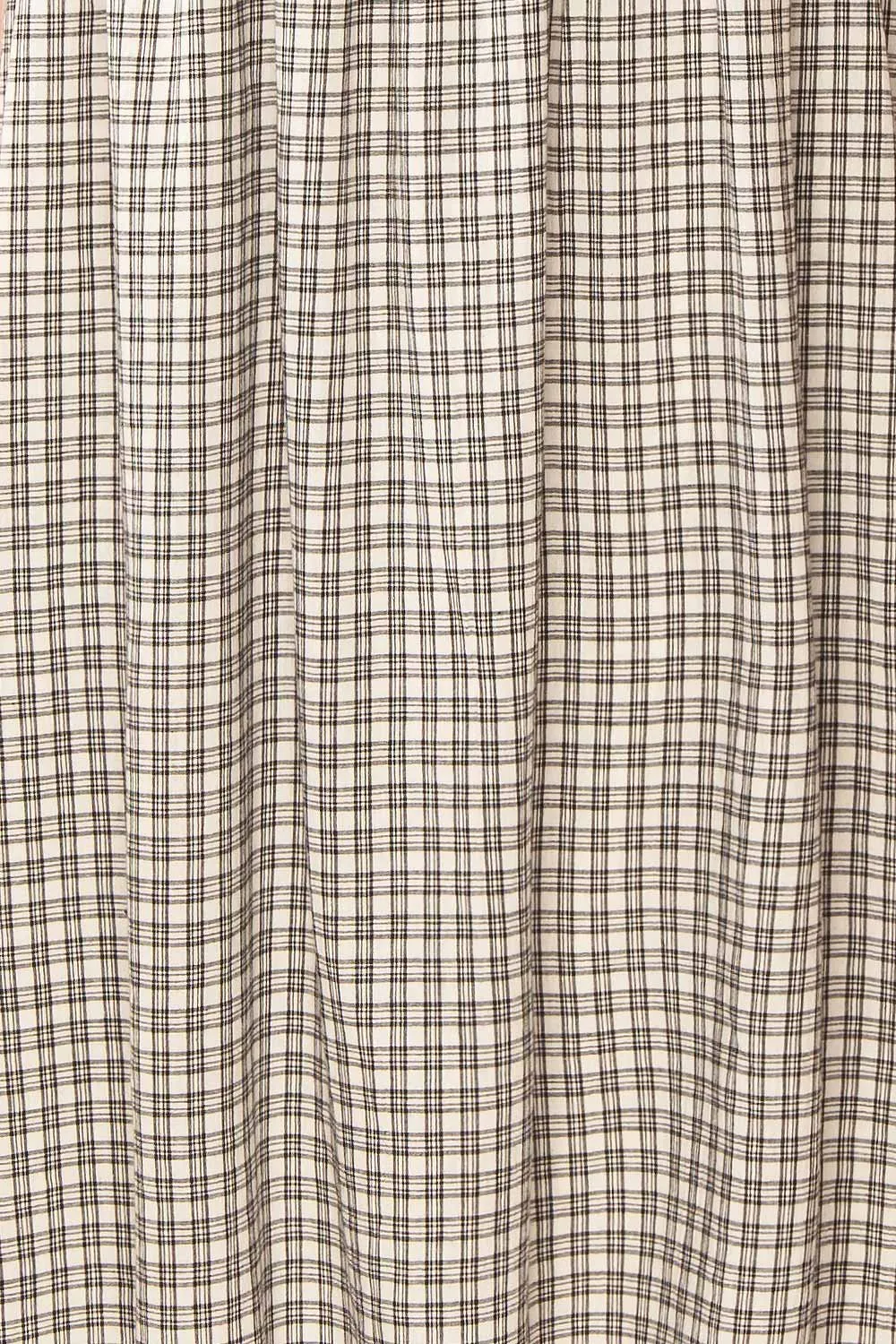 Ovila | Long Plaid Dress w/ Bow