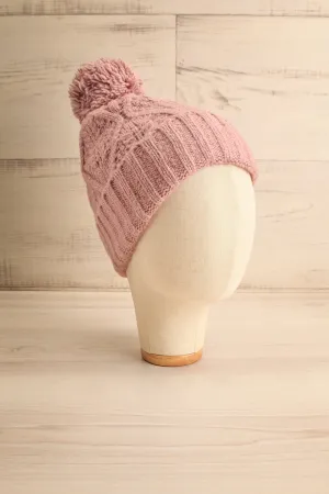 Oyonnax Pink | Knit Tuque w/ Pompom