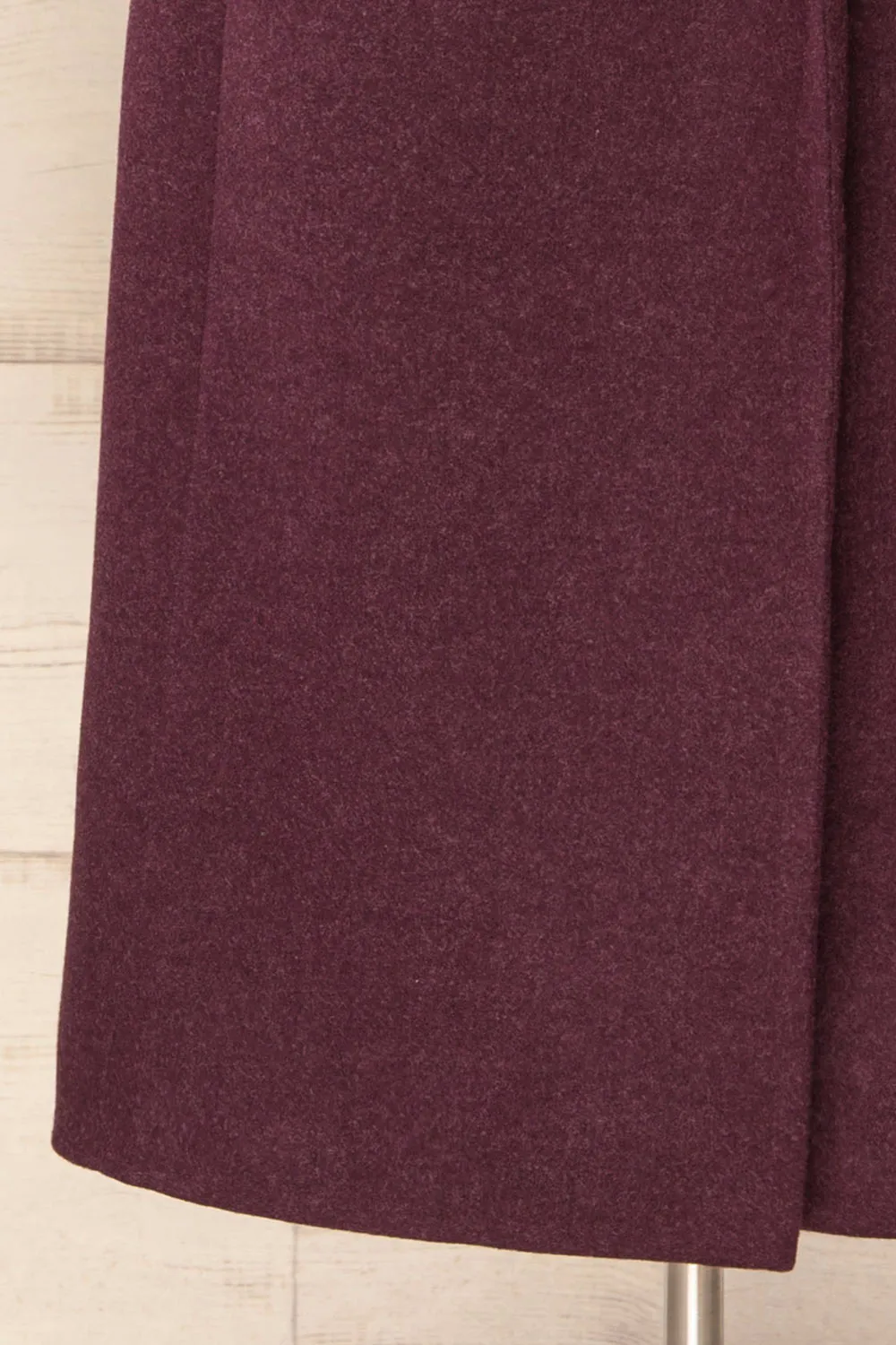 Padua Burgundy | Felt Coat w/ Belt