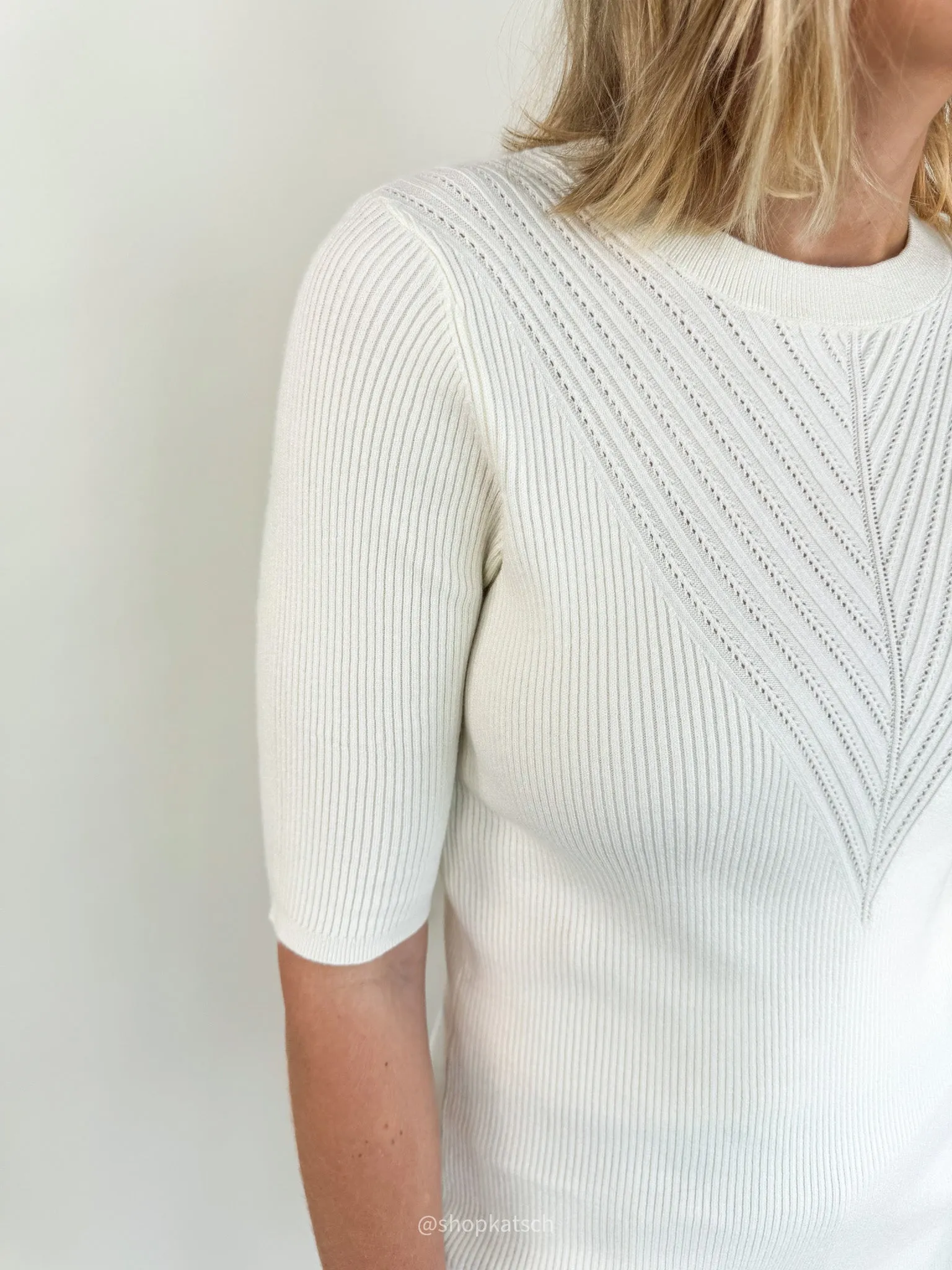 Paige Elbow Sleeve Crewneck Sweater