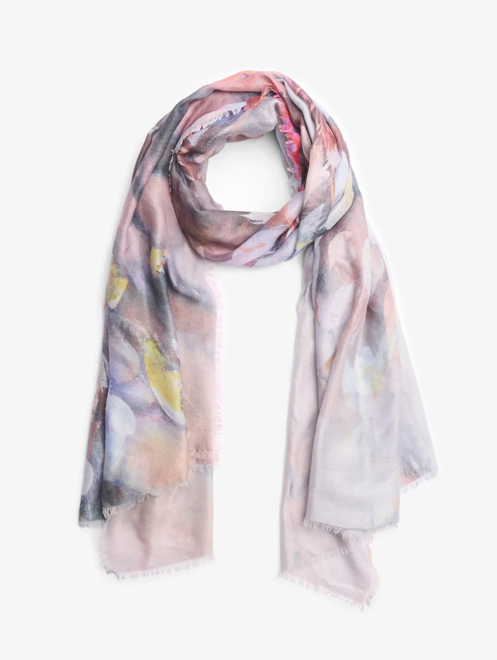 Painter Print Floral Scarf