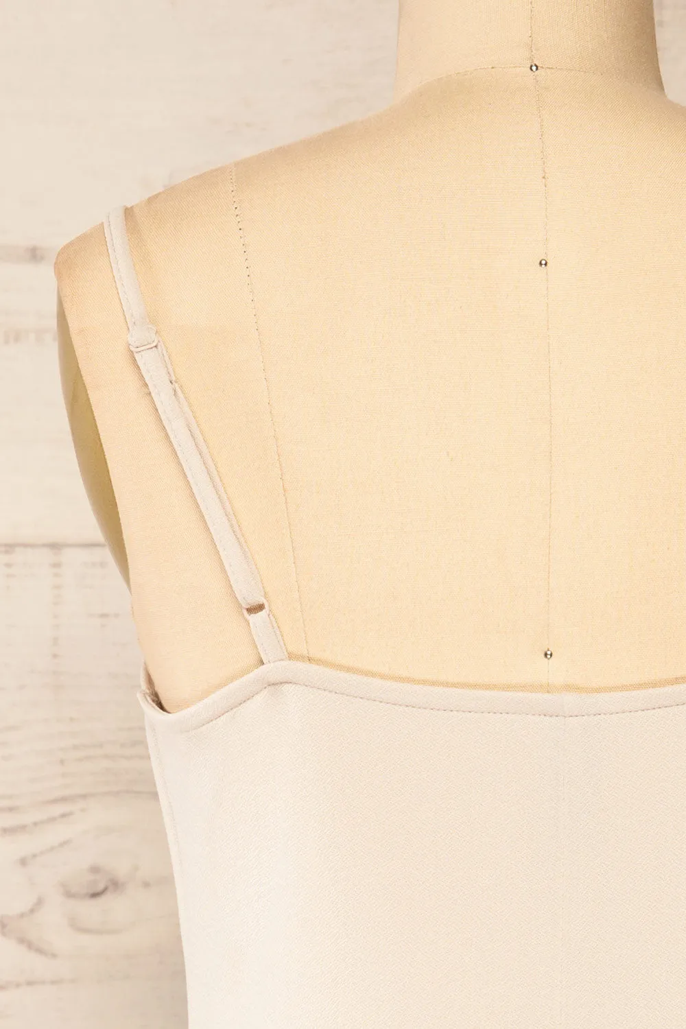 Partye Beige | Cowl Neck Cami Top