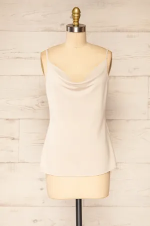 Partye Beige | Cowl Neck Cami Top