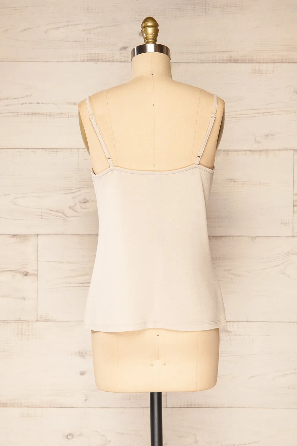 Partye Beige | Cowl Neck Cami Top