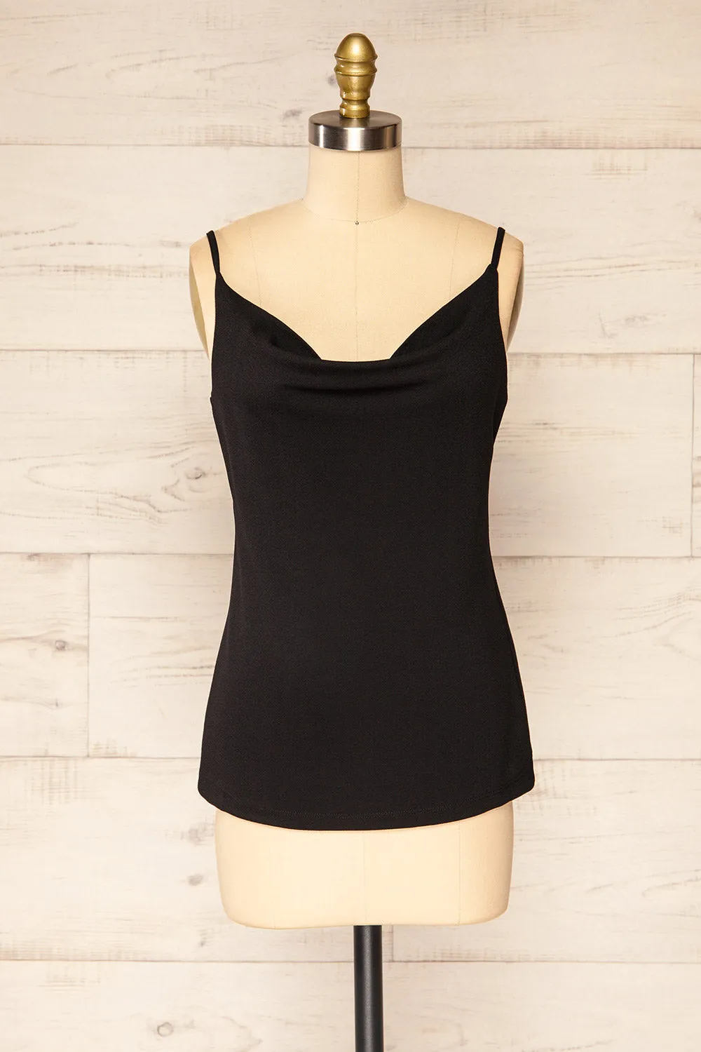 Partye Black | Cowl Neck Cami Top