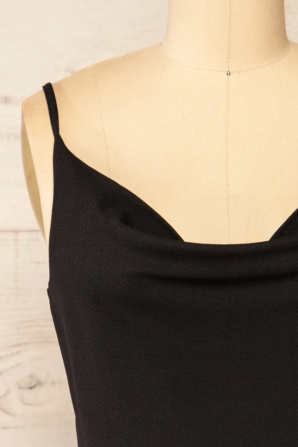 Partye Black | Cowl Neck Cami Top