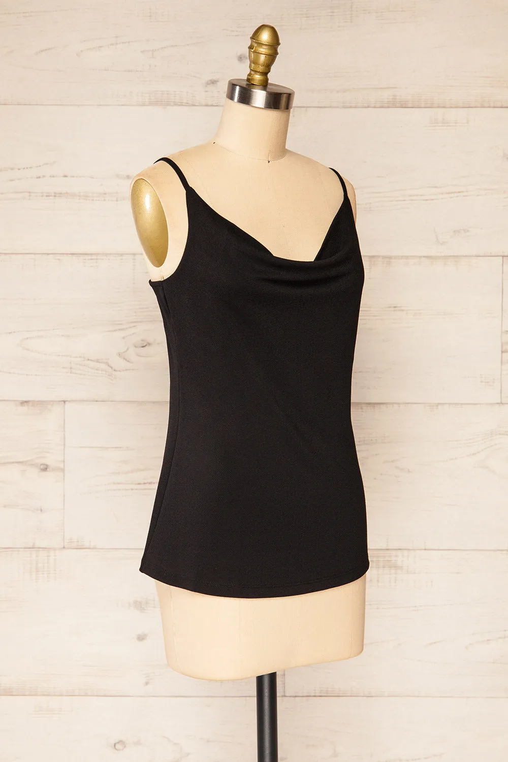 Partye Black | Cowl Neck Cami Top
