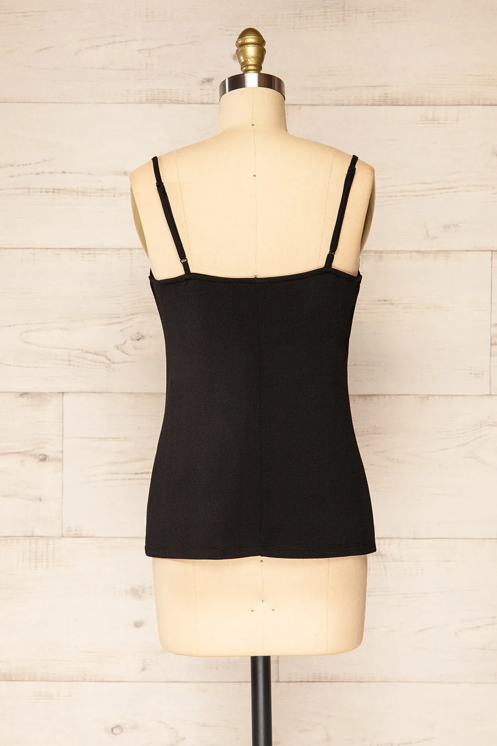 Partye Black | Cowl Neck Cami Top
