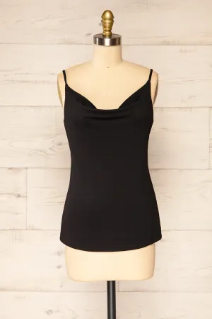 Partye Black | Cowl Neck Cami Top
