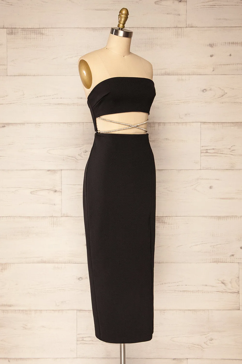 Paterna | Fitted Strapless Midi Dress