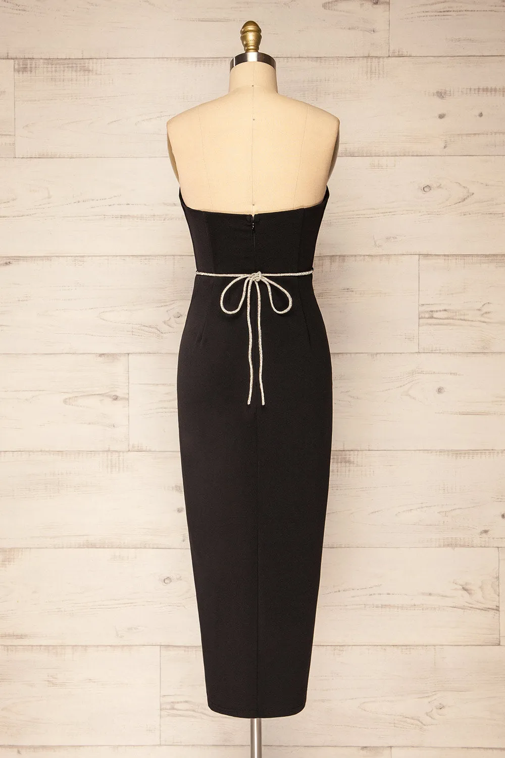 Paterna | Fitted Strapless Midi Dress