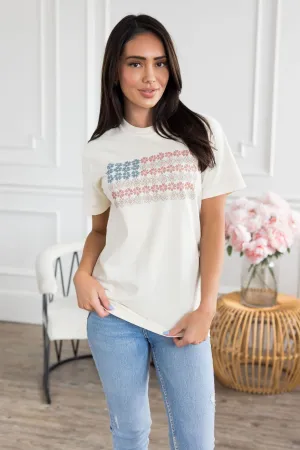 Patriotic Daisy Flag Tee