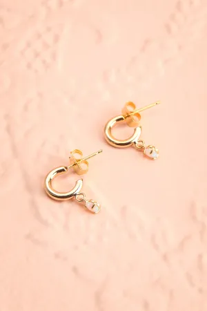Paulette Nardal | Golden Stud Earrings