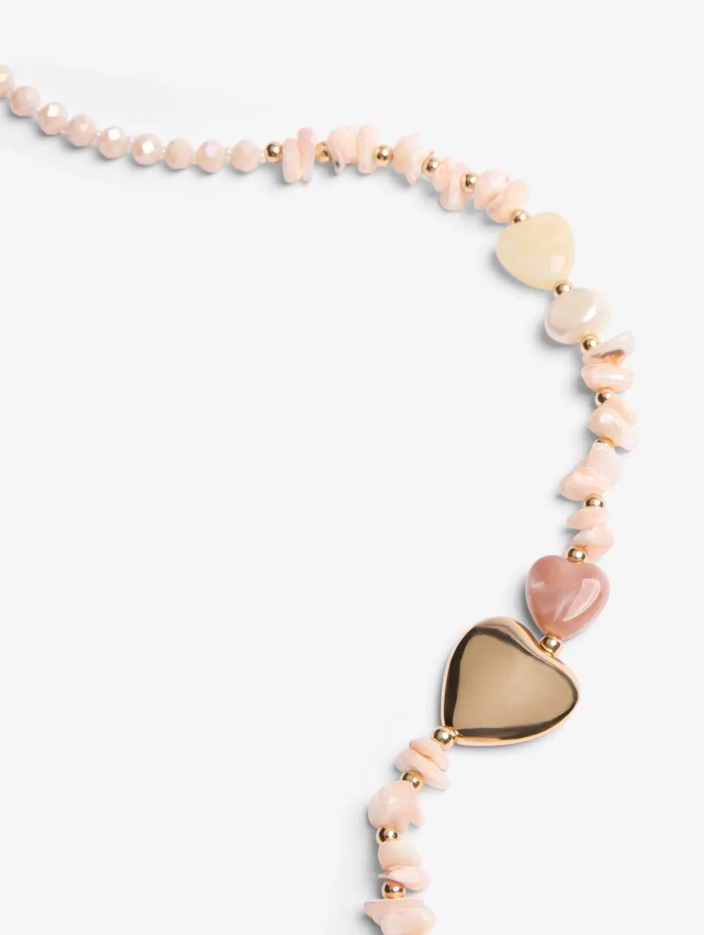 Peach Hearts Necklace