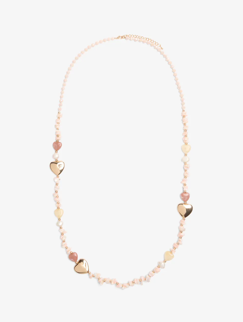 Peach Hearts Necklace