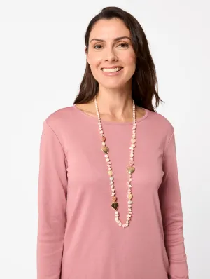 Peach Hearts Necklace