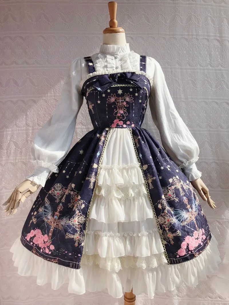 Peacock Cross Bustle Front Jumperskirt