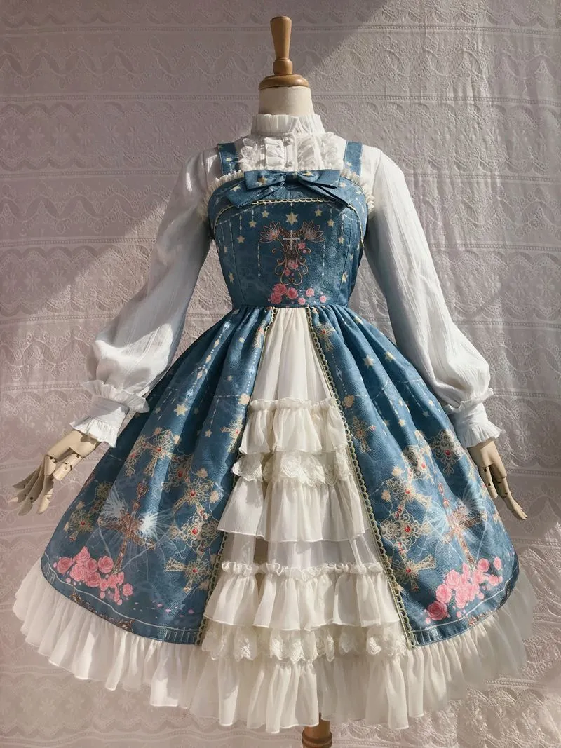 Peacock Cross Bustle Front Jumperskirt