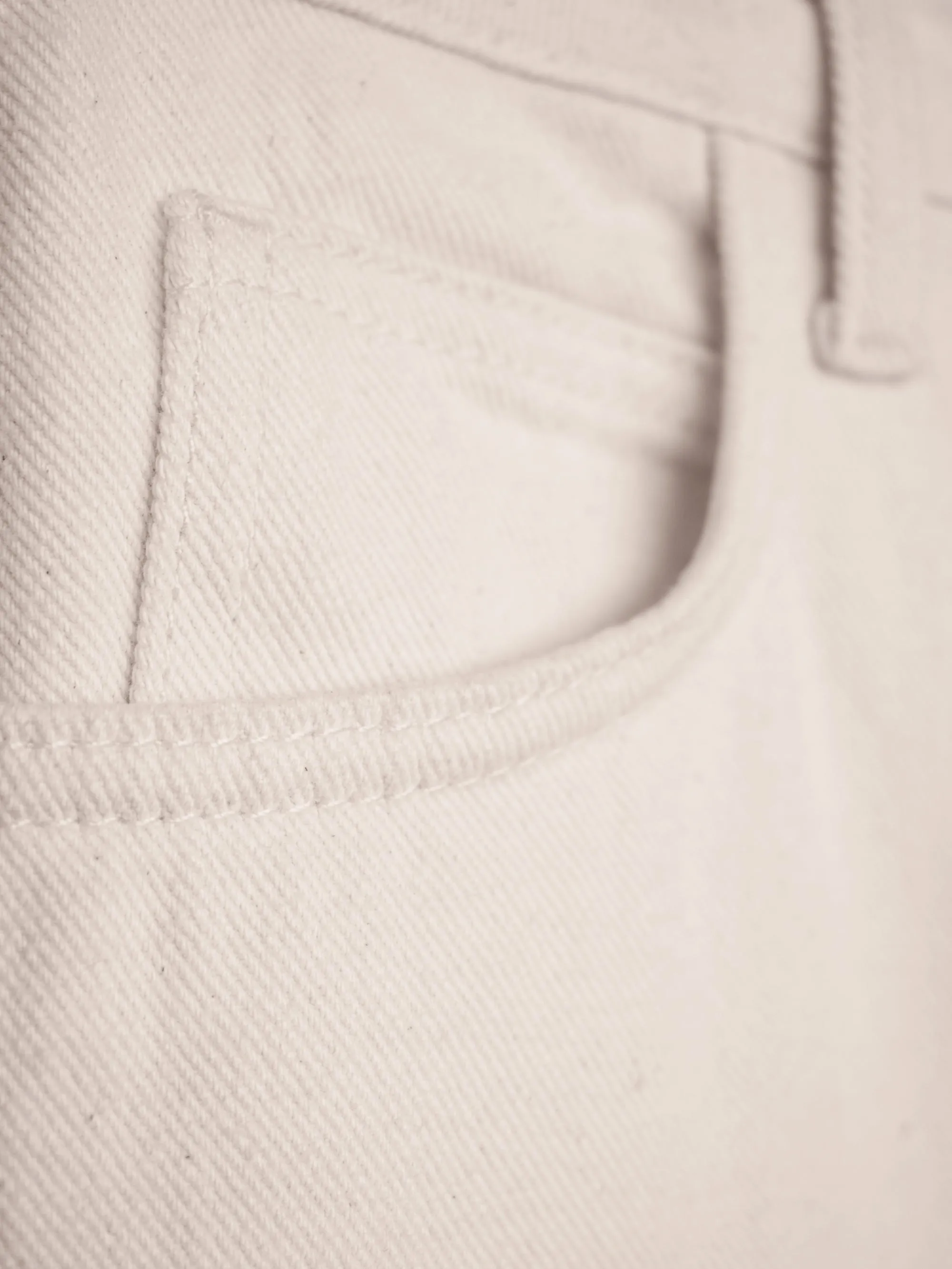 Petite Cream Straight Jeans