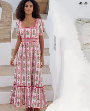 Pink City Prints Evelyn Ruby Buta Dress